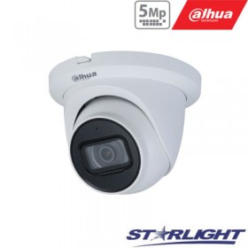 IP kamera kupolinė 5MP su IR iki 30m, 3.6mm 84°, WDR120dB, 3D-DNR, IP67, PoE , H.265, Mic